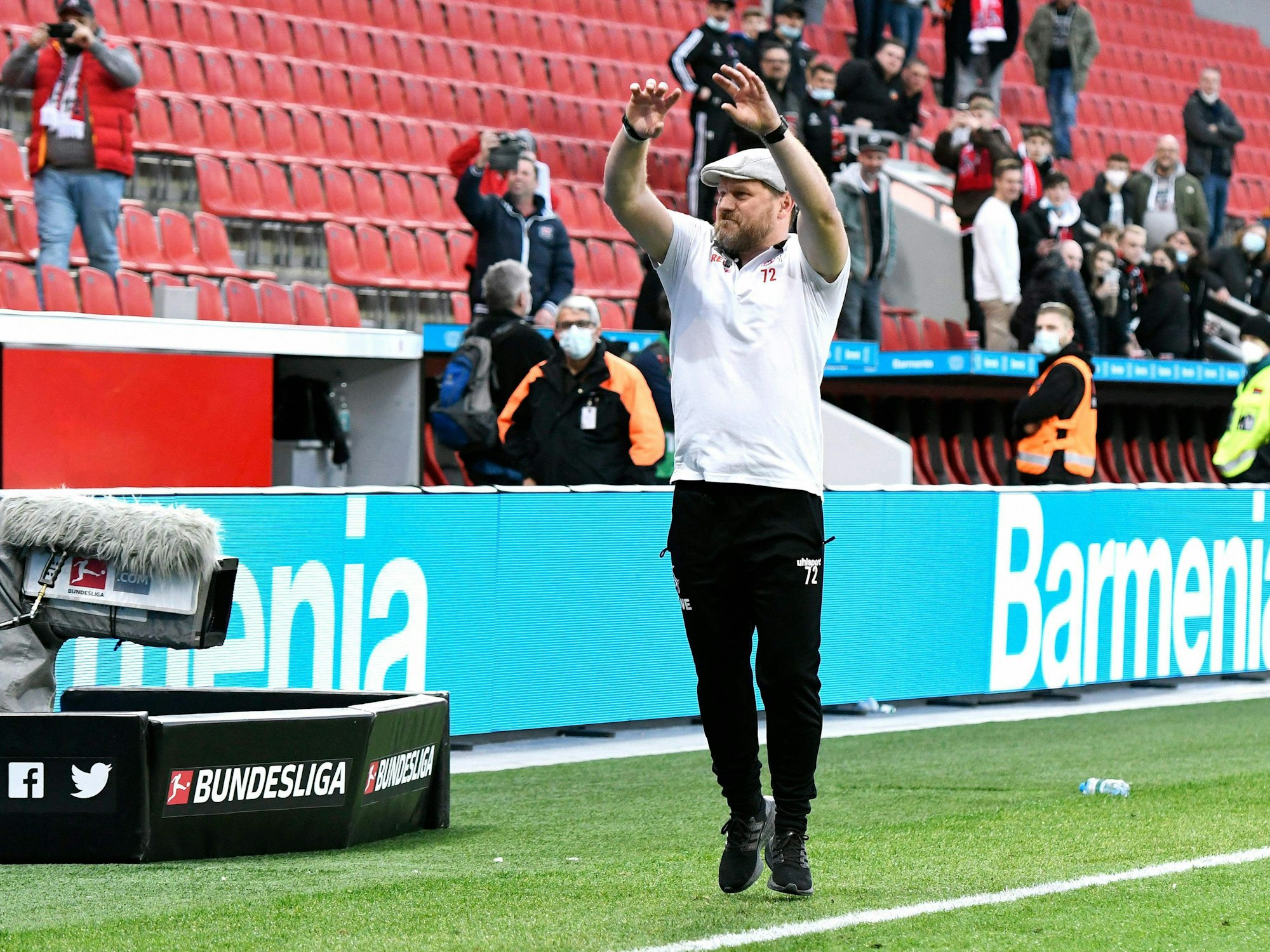 Steffen Baumgart nach dem Sieg bei Bayer Leverkusen.