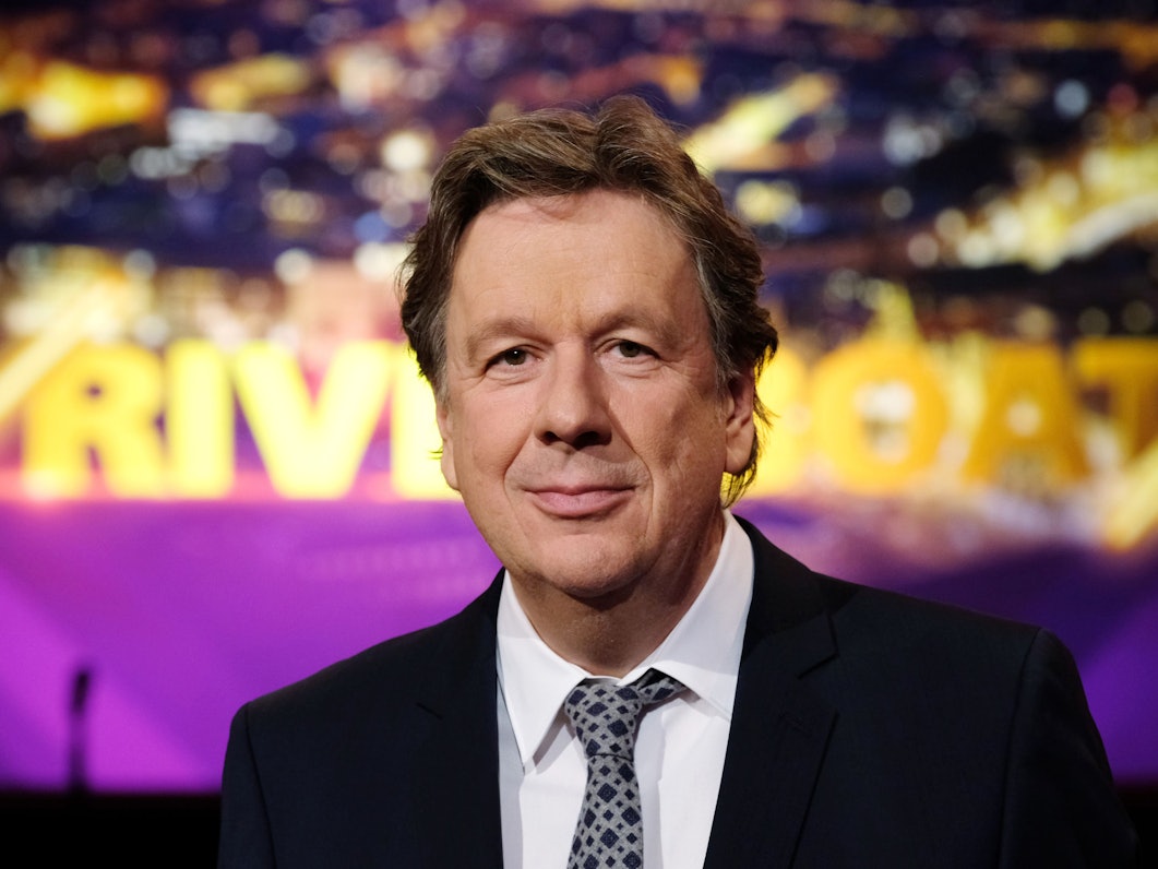 Jörg Kachelmann im Studio der Talkshow "Riverboat" des Mitteldeutschen Rundfunks (MDR).