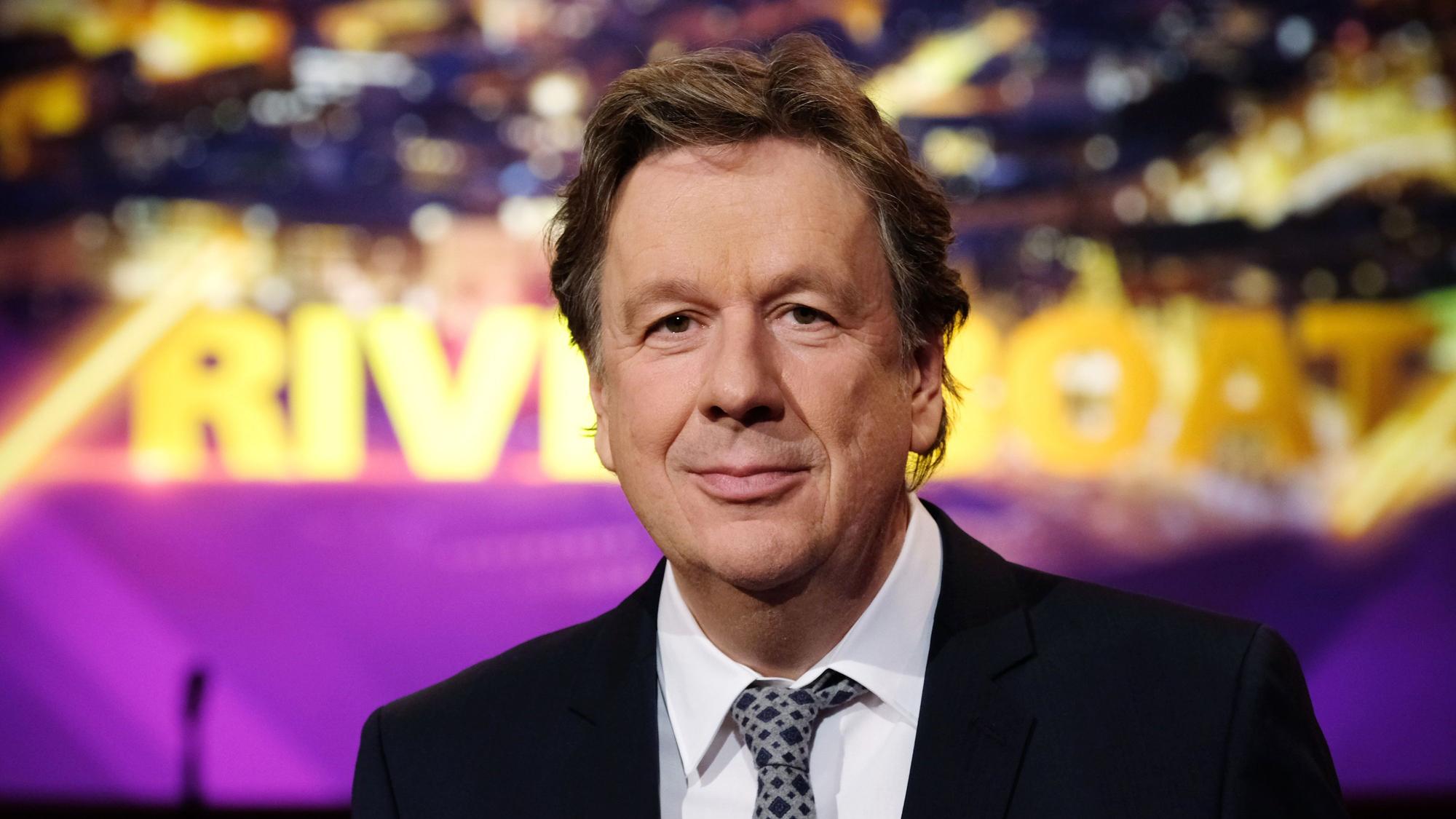 Jörg Kachelmann im Studio der Talkshow "Riverboat" des Mitteldeutschen Rundfunks (MDR).