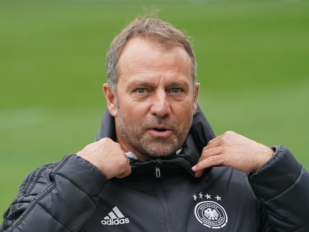 Fußball: Nationalmannschaft, Training vor dem WM-Qualifikationsspiel gegen Rumänien. Bundestrainer Hansi Flick. +++ dpa-Bildfunk +++