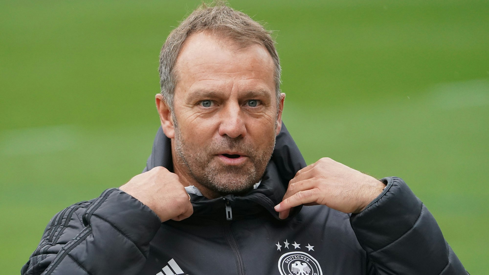 Fußball: Nationalmannschaft, Training vor dem WM-Qualifikationsspiel gegen Rumänien. Bundestrainer Hansi Flick. +++ dpa-Bildfunk +++