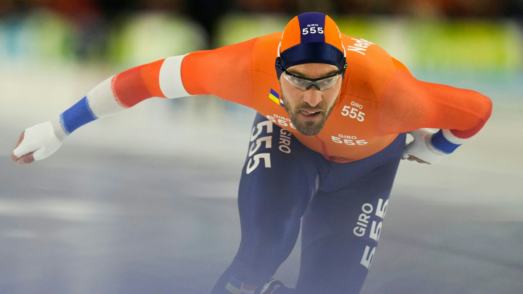 Eisschnelllauf-Star Kjeld Nuis in Aktion.