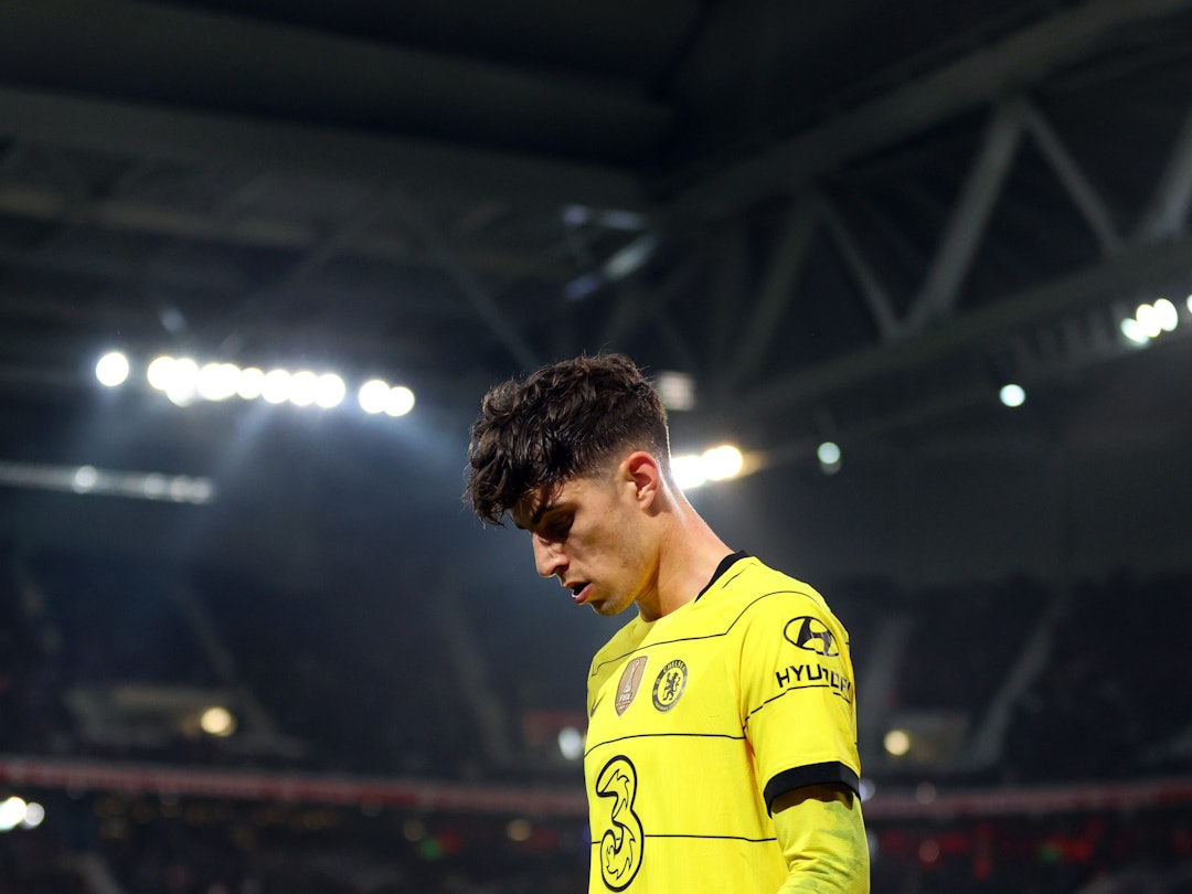 Chelseas Kai Havertz geht über den Platz in Lille.