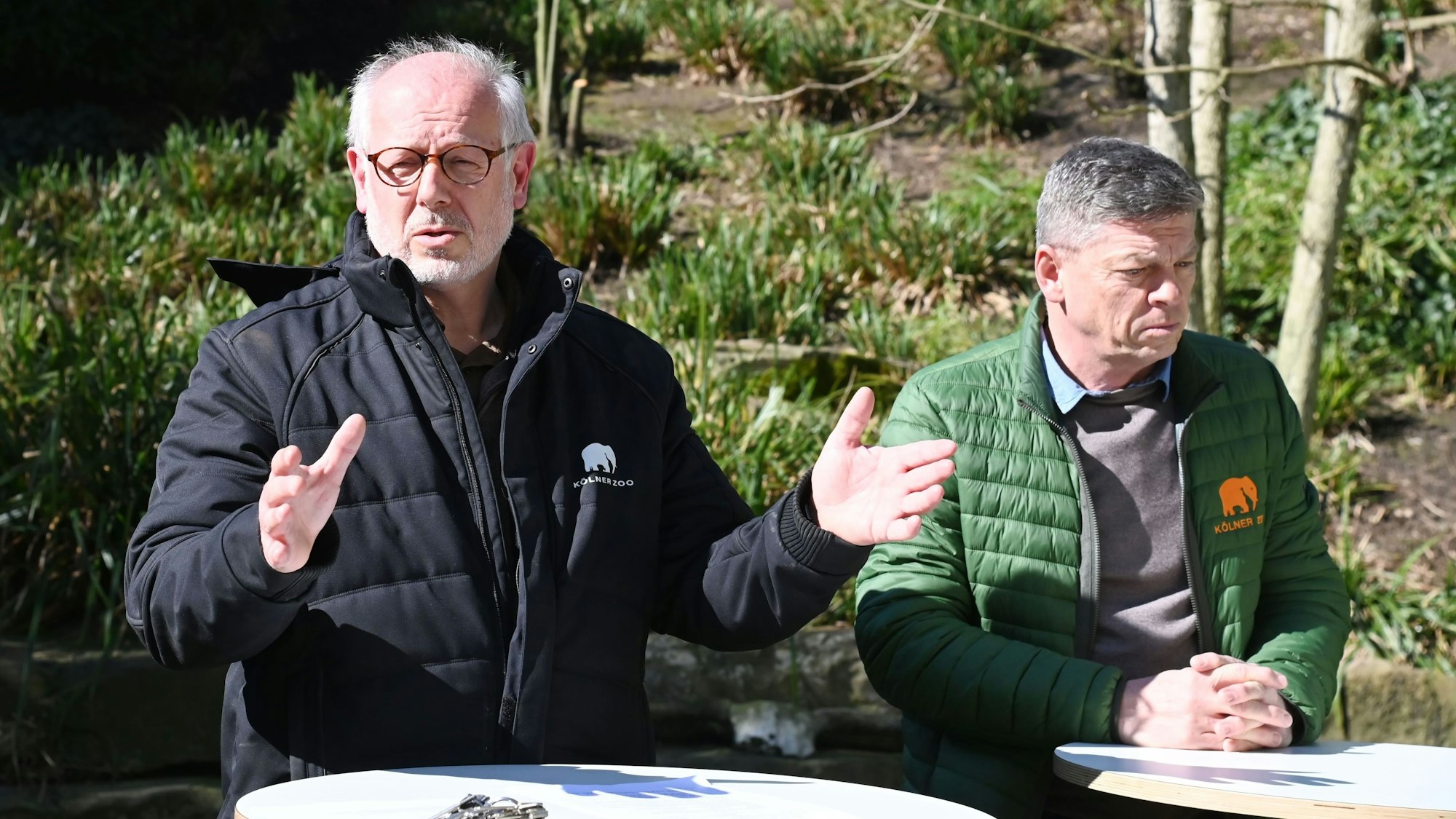 Theo Pagel (Direktor) und Christopher Landsberg (Finanzchef) vom Kölner Zoo