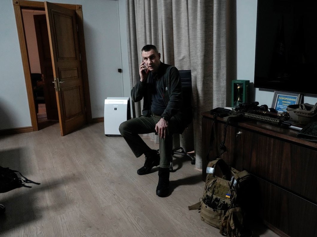 Vitali Klitschko, Bürgermeister von Kyjiw, am 27. Februar 2022 in seinem Büro in der Hauptstadt der Ukraine.