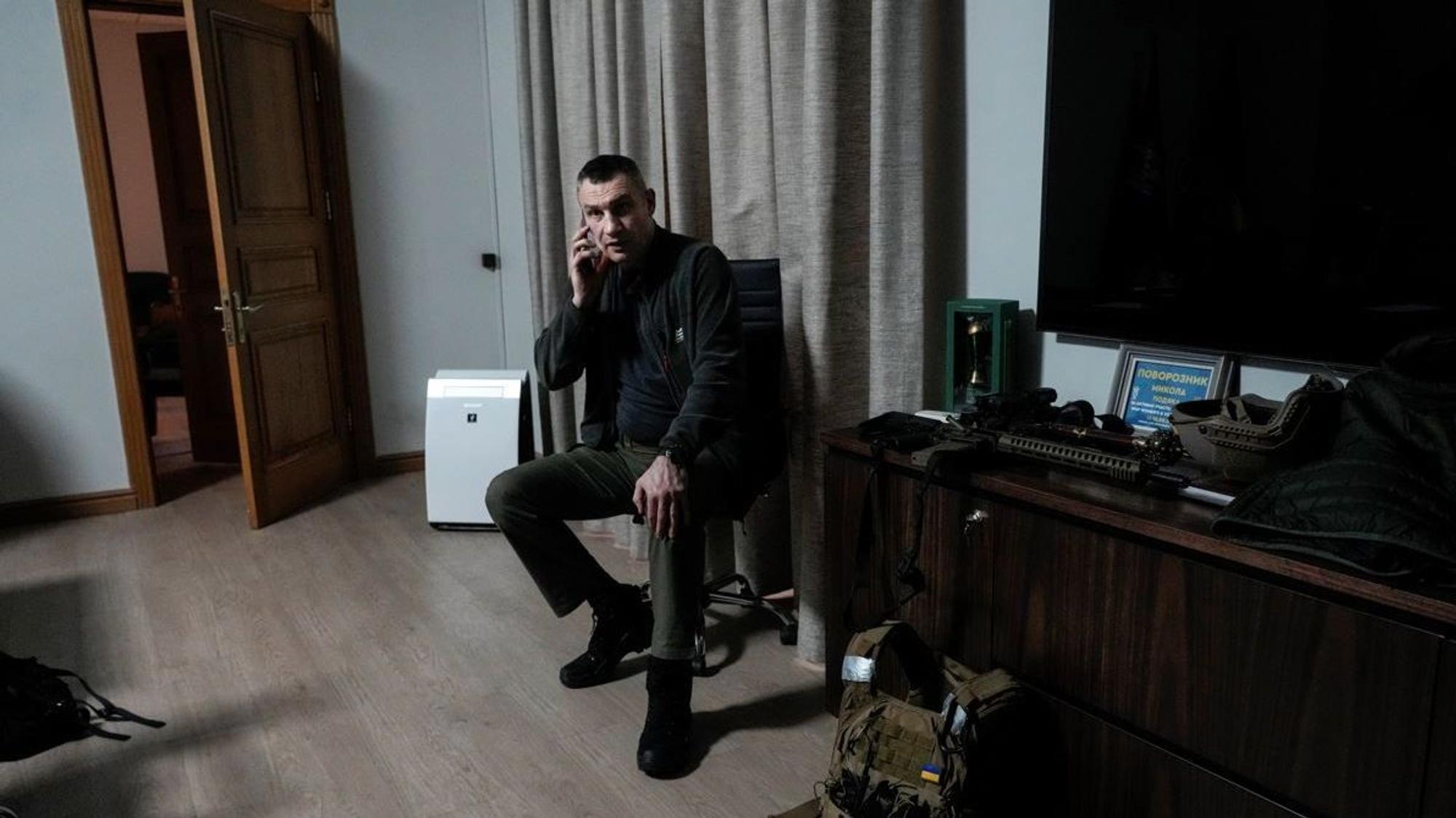 Vitali Klitschko, Bürgermeister von Kyjiw, am 27. Februar 2022 in seinem Büro in der Hauptstadt der Ukraine.