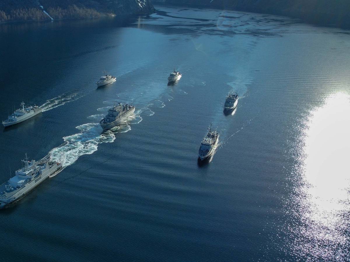 Minenstreitkräfte der Nato vor Geiranger: Sie bereiten sich auf Übung „Cold Response 22“ vor, die bis zum 1. April dauern soll. Ein klares Signal in Richtung Putin.