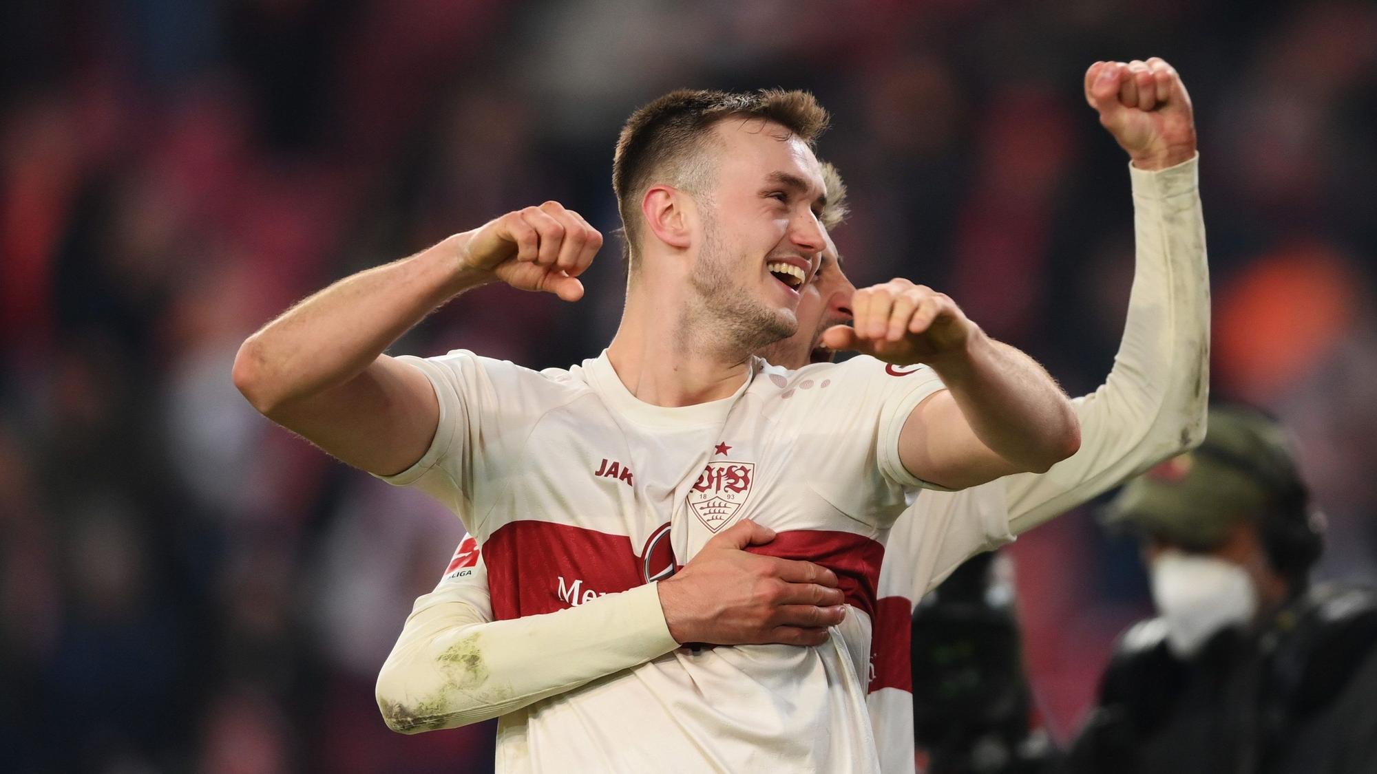 VfB-Torjäger Sasa Kalajdzic am Jubeln.