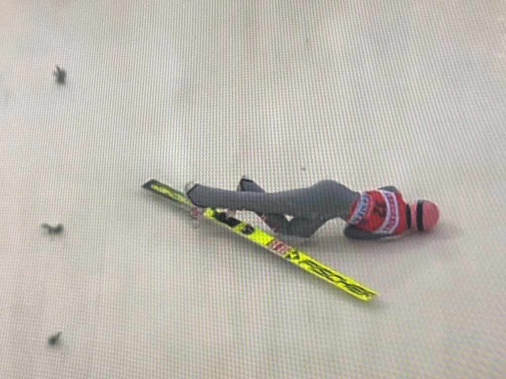 Daniel Huber rutscht übers Eis.