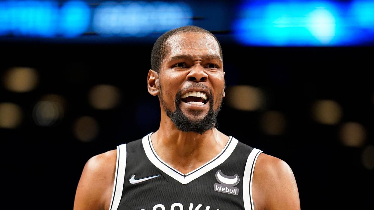 Brooklyn Nets-Spieler Kevin Durant ist sauer.