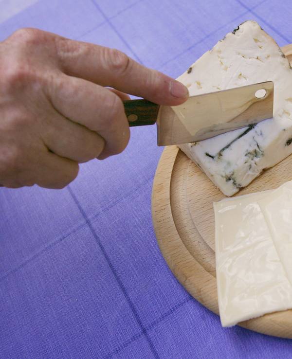 Unser Symbolbild zeigt Ein Stück Gorgonzola, ein Bällchen Mozzarella und drei Scheibletten Käse. Ein Mozzarella wird zurückgerufen, weil scharfkantige Kunststoffstückchen enthalten sein könnten.
