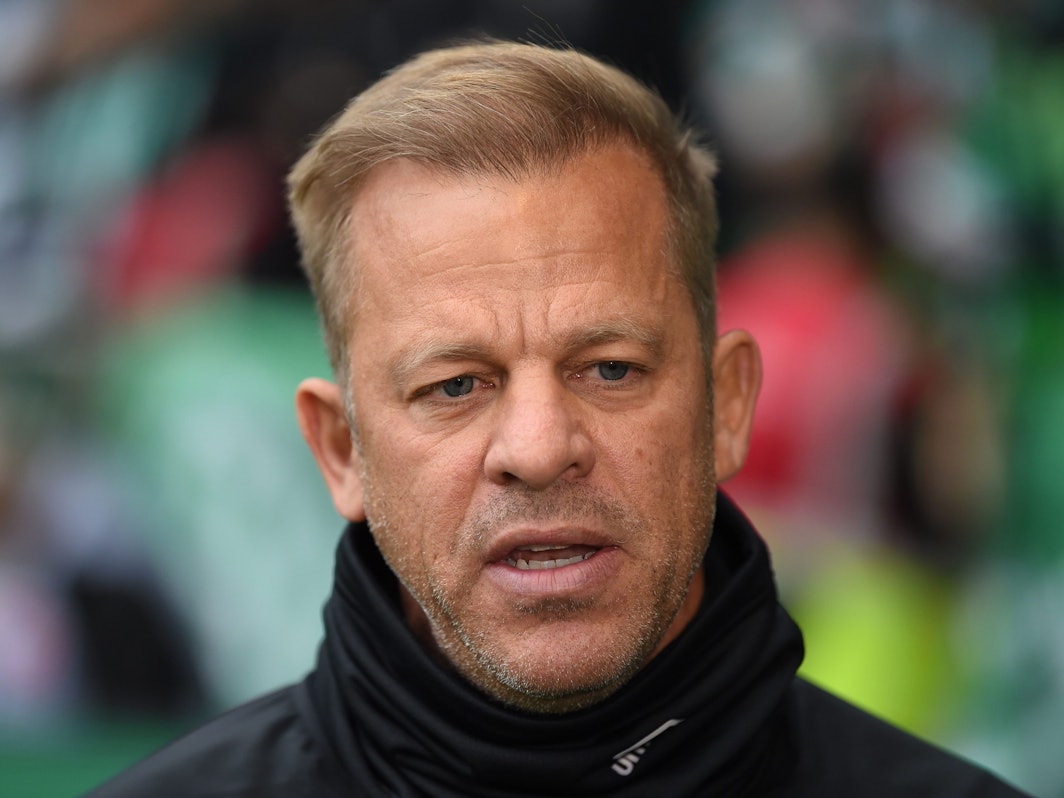 Fußball-Trainer Markus Anfang in Aktion.