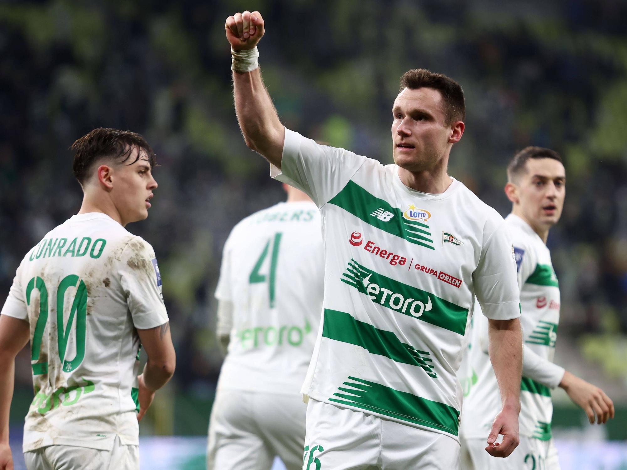 Christian Clemens jubelt für Legia Danzig.