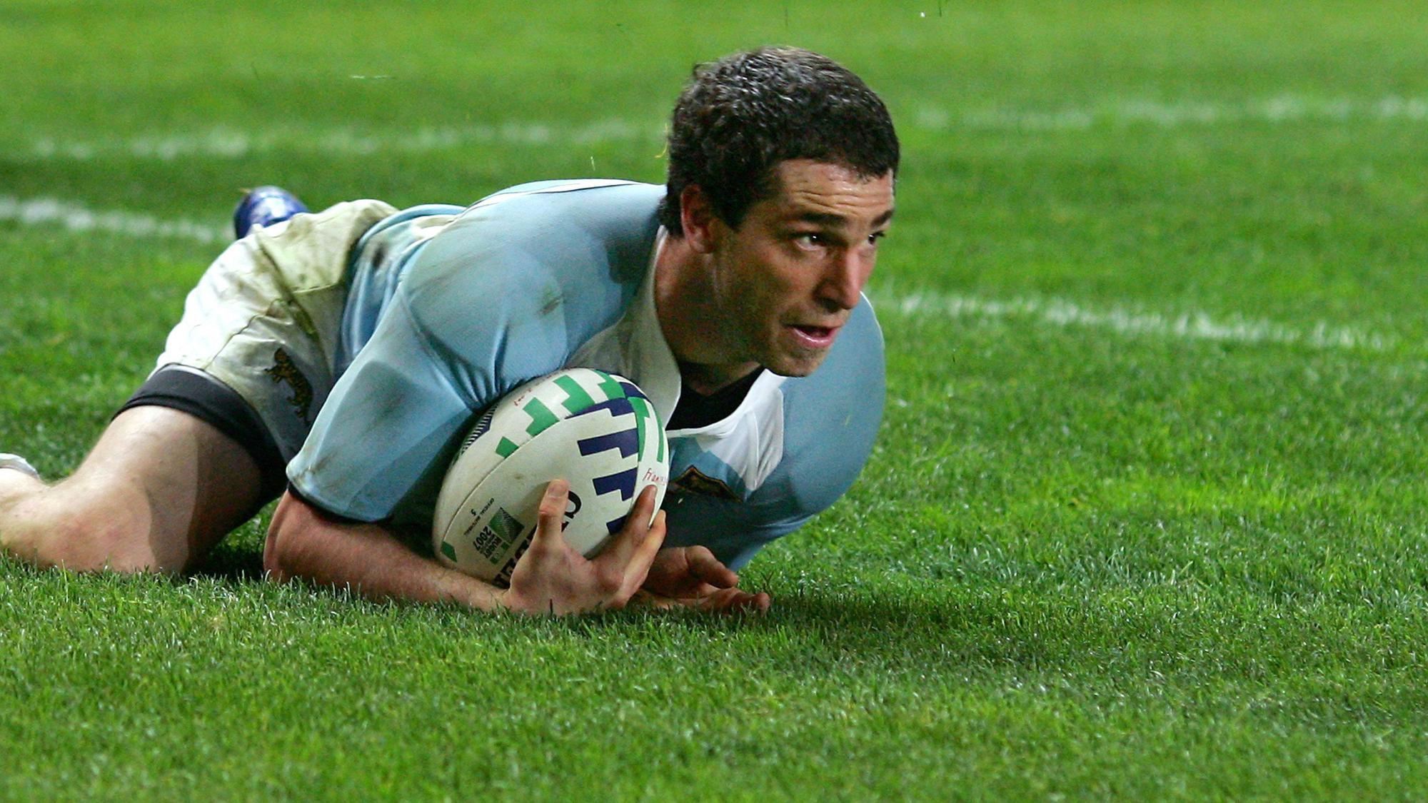 Der verstorbene Rugby-Profi Federico Martin Aramburu in Aktion.