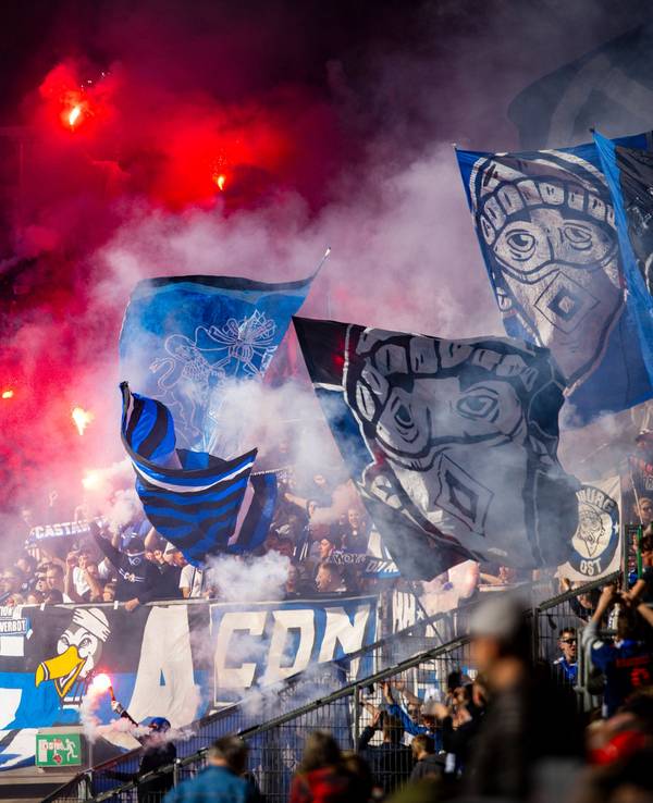 HSV-Fans beim Spiel in Düsseldorf.