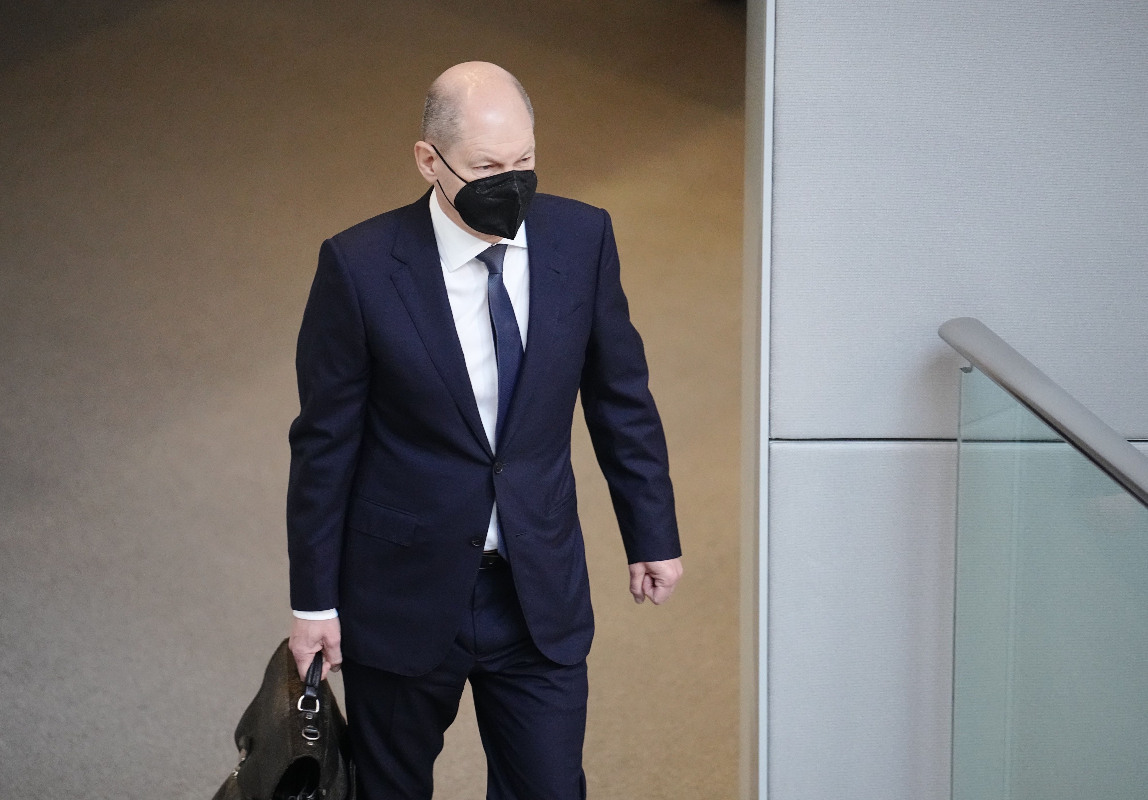 Bundeskanzler Olaf Scholz kommt zur Generaldebatte am 23. März.