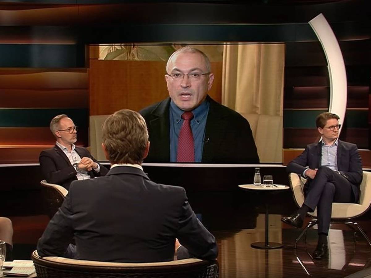 Der russische Dissident Michael Chodorkowski am 23.3.2022 bei „Markus Lanz“.