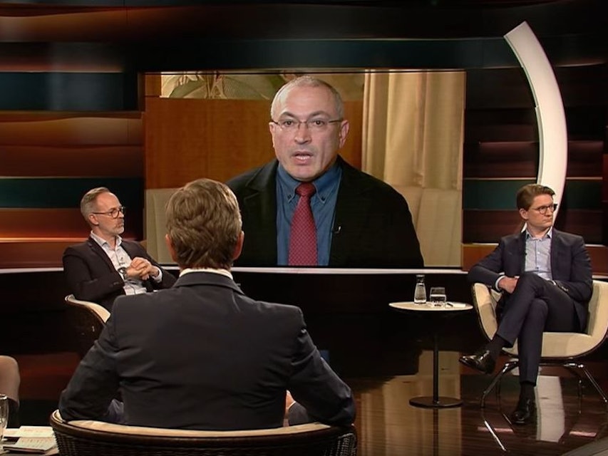Der russische Dissident Michael Chodorkowski am 23.3.2022 bei „Markus Lanz“.