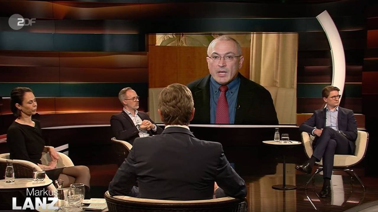 Der russische Dissident Michael Chodorkowski am 23.3.2022 bei „Markus Lanz“.
