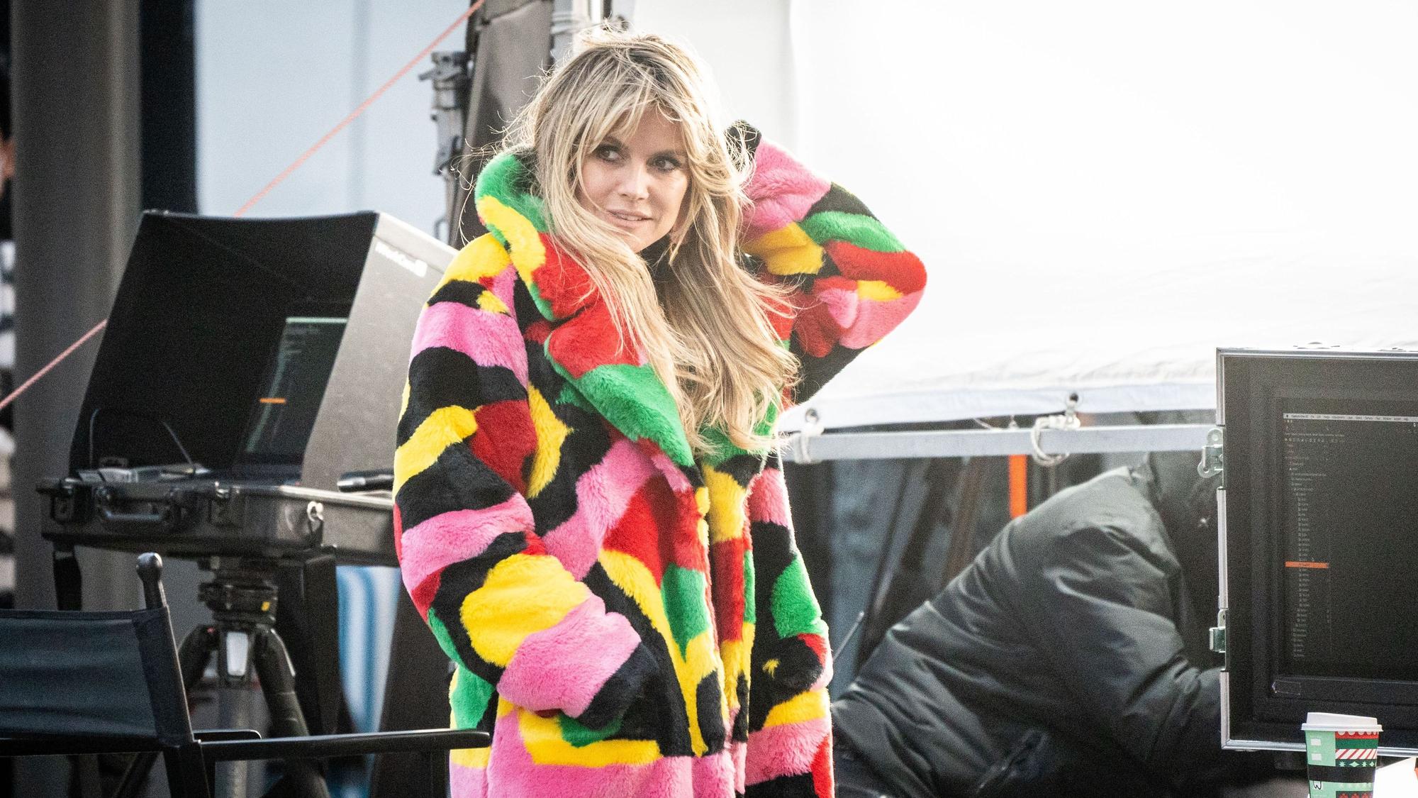 Model und Moderatorin Heidi Klum im November 2020 bei den Dreharbeiten zu „Germany's next Topmodel“ in Berlin.