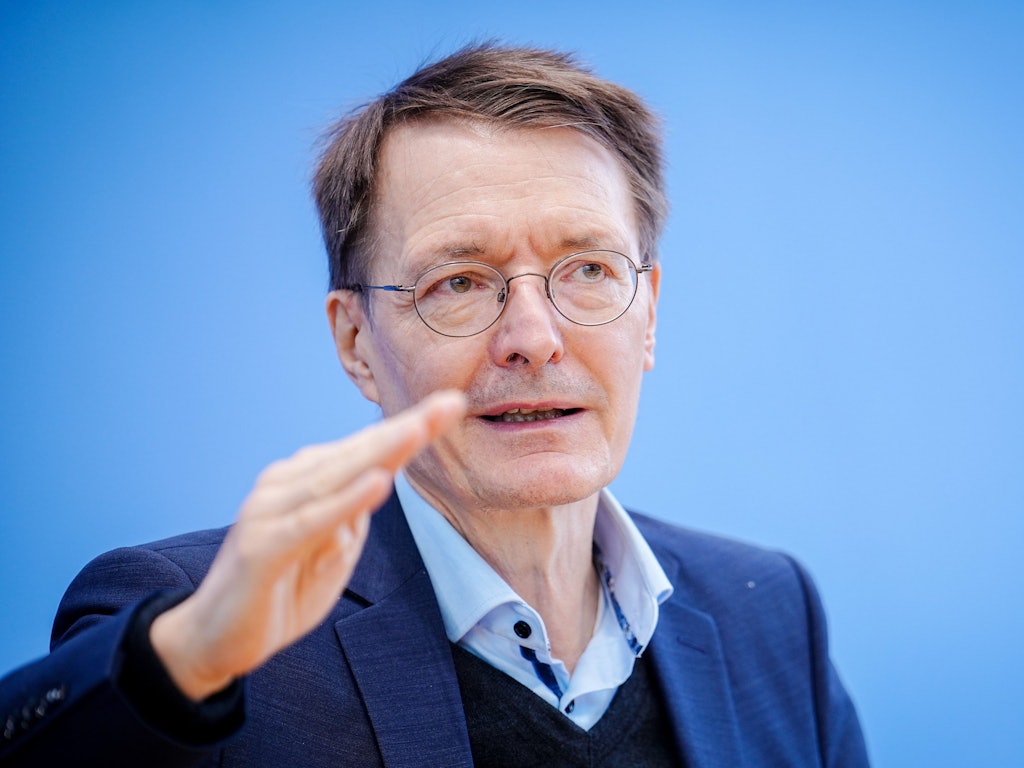 Bundesgesundheitsminister Karl Lauterbach am 25. März 2022 bei der Pressekonferenz zur aktuellen Corona-Lage.