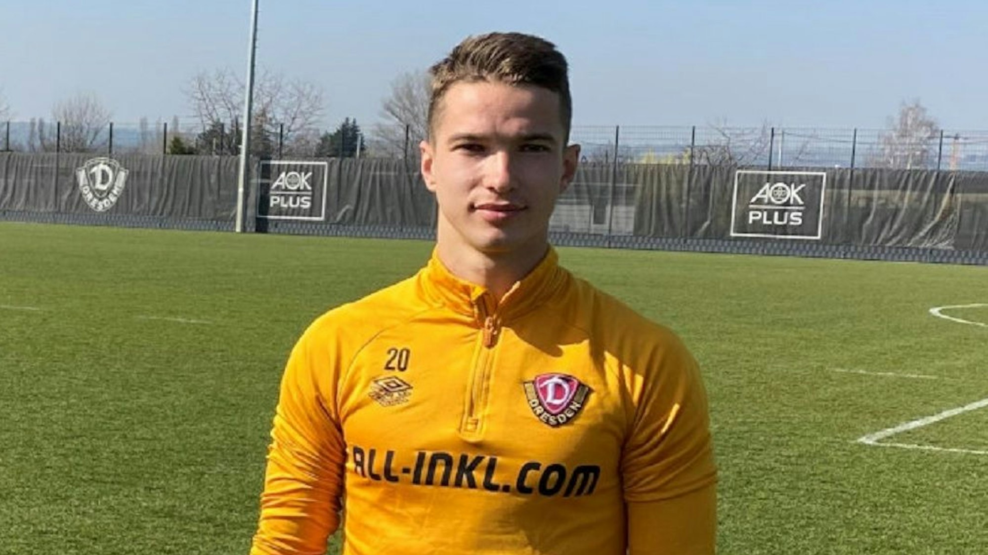 Fußball-Profi Kyrylo Melichenko beim Training von Dynamo Dresden