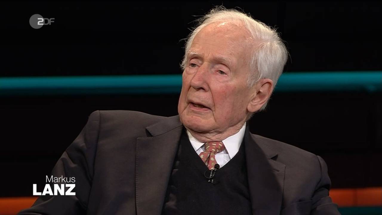 SPD-Politiker Klaus von Dohnanyi, 93 Jahre alt, wurde bei Markus Lanz von den schrecklichen Bildern aus Mariupol an seine eigenen Kriegserfahrungen erinnert.