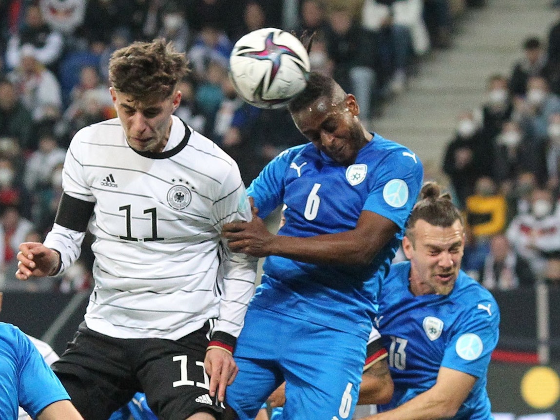 Kai Havertz trifft zur deutschen Führung gegen Israel.