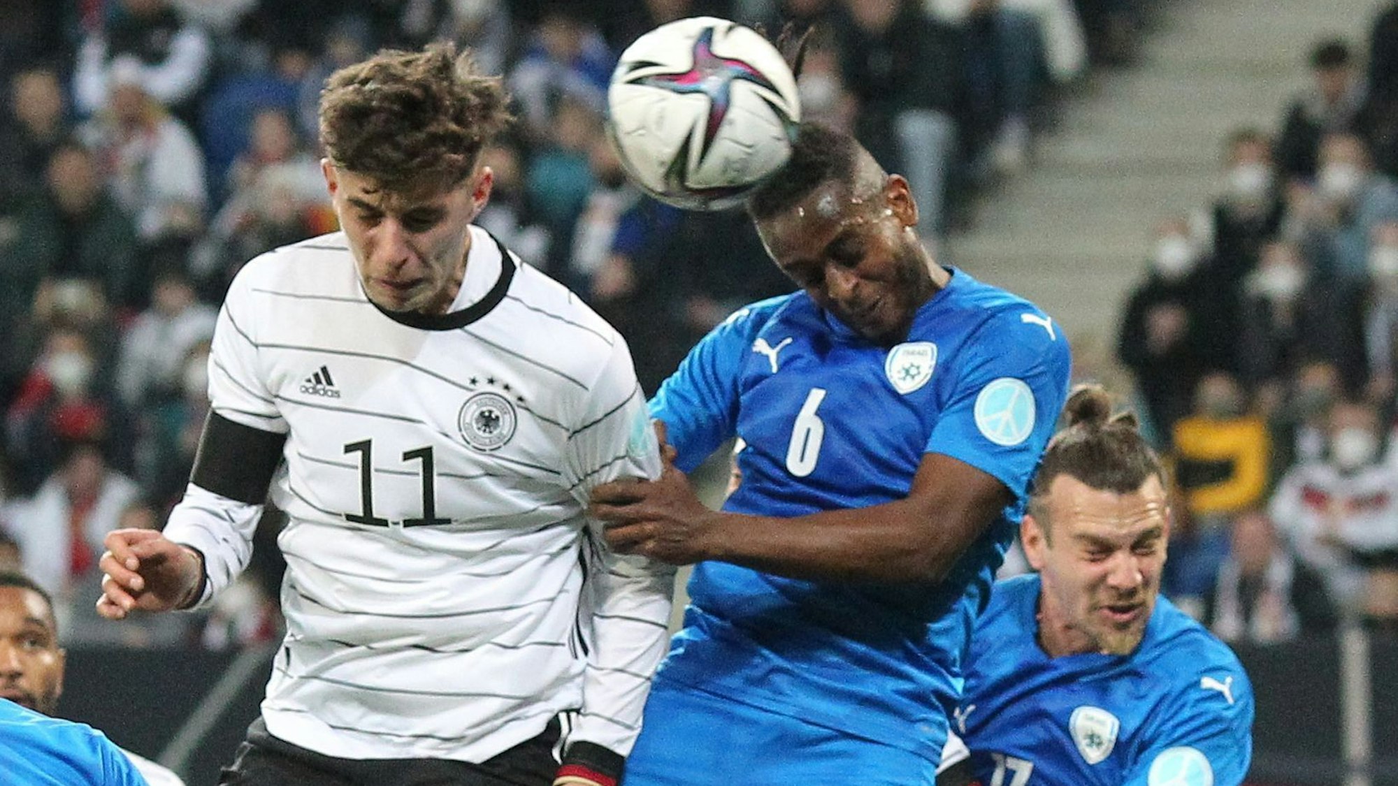 Kai Havertz trifft zur deutschen Führung gegen Israel.