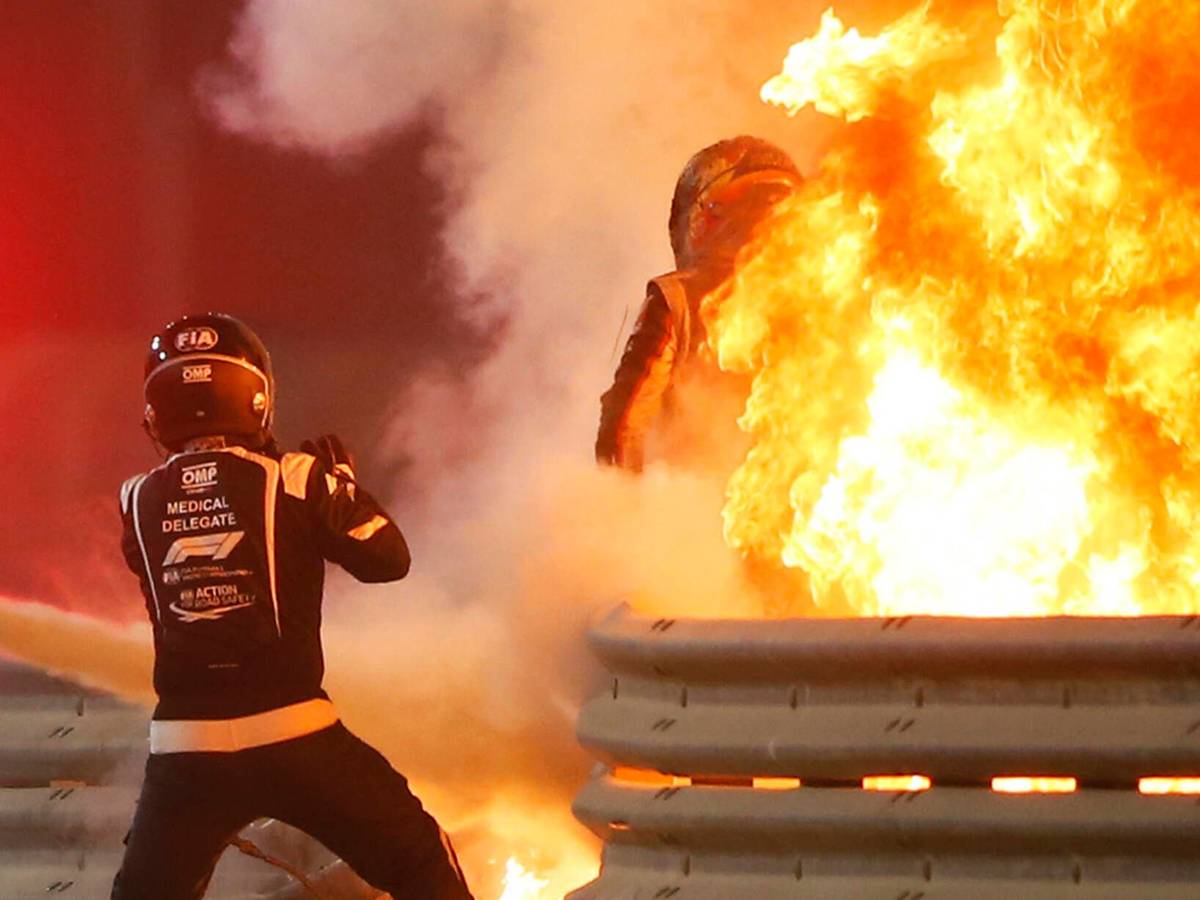 Romain Grosjean hatte Glück nach seinem Formel-1-Unfall.
