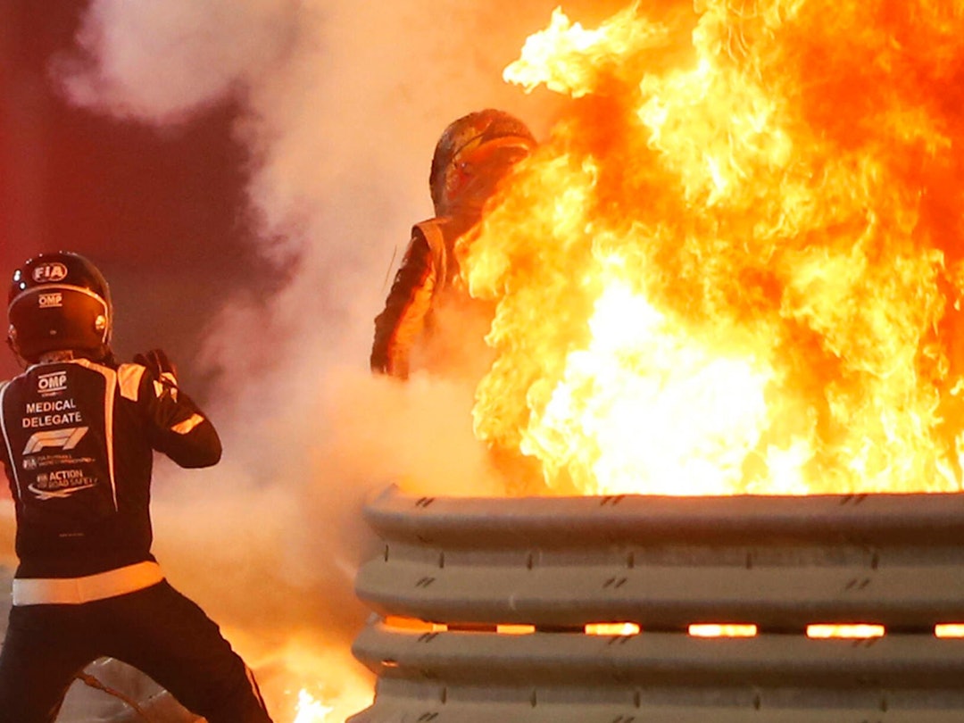 Romain Grosjean hatte Glück nach seinem Formel-1-Unfall.