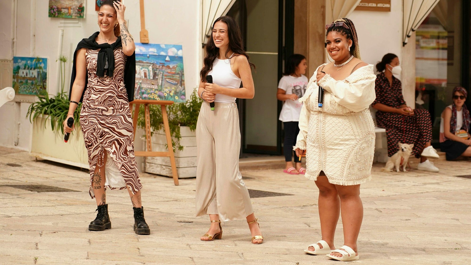 Giorgia Borzellino, Melissa Mantzoukis und Abigail Campos.