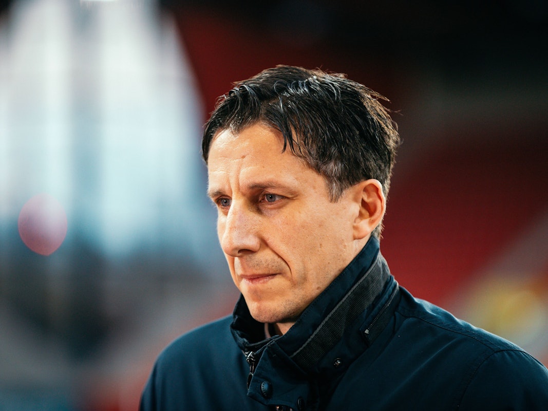 Christian Keller, neuer Sport-Boss des 1. FC Köln, im Interview vor einem Spiel seines Ex-Klubs SSV Jahn Regensburg.