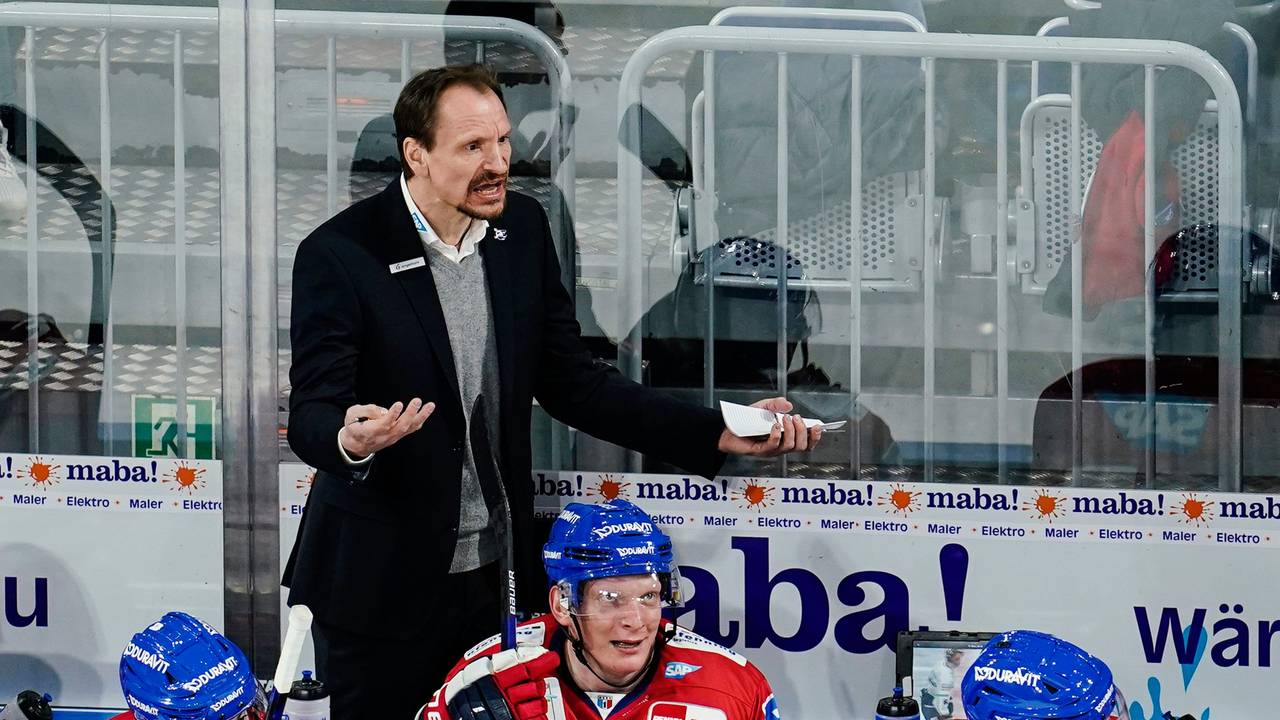 Mannheims Trainer Pavel Gross gestikuliert.