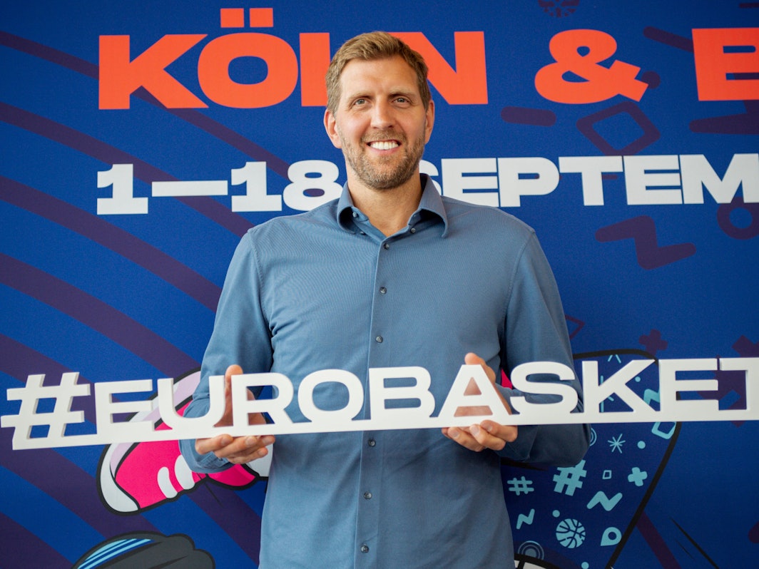 Basketball: Eurobasket-PK mit Dirk Nowitzki und Armin Andres am 29.03.22 im KölnSKY in Köln Nordrhein-Westfalen.