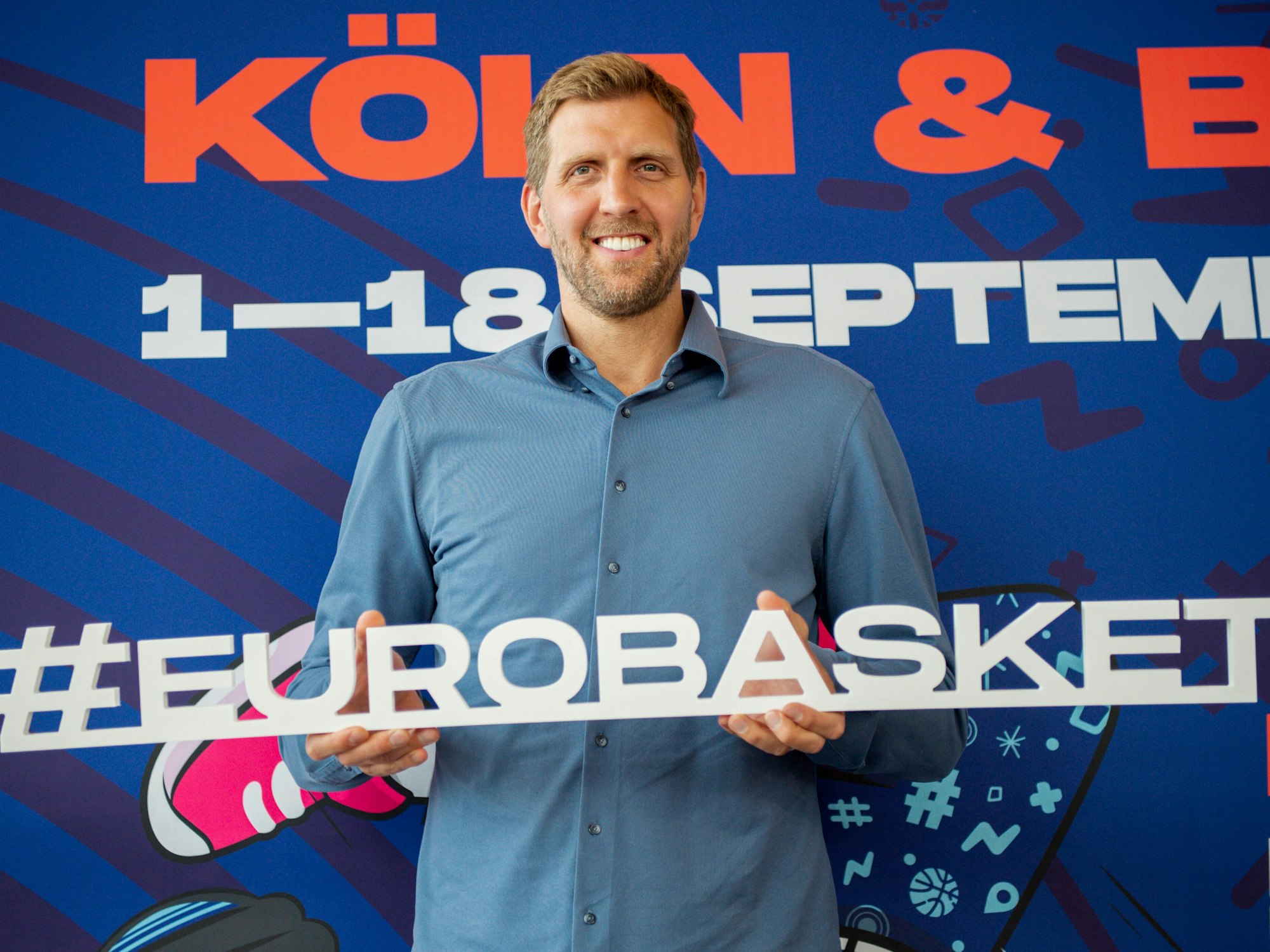 Basketball: Eurobasket-PK mit Dirk Nowitzki und Armin Andres am 29.03.22 im KölnSKY in Köln Nordrhein-Westfalen.