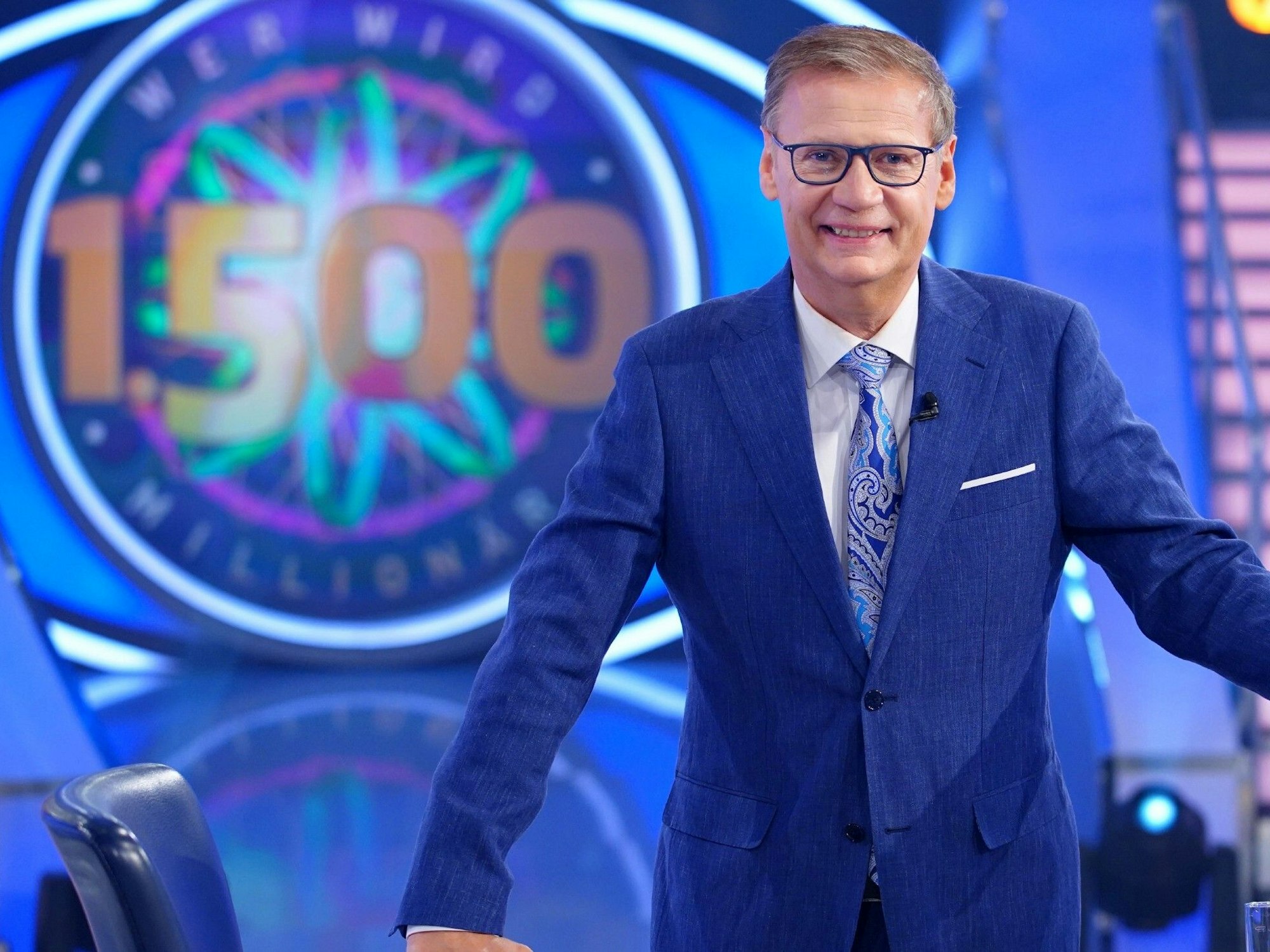 Günther Jauch im Studio.