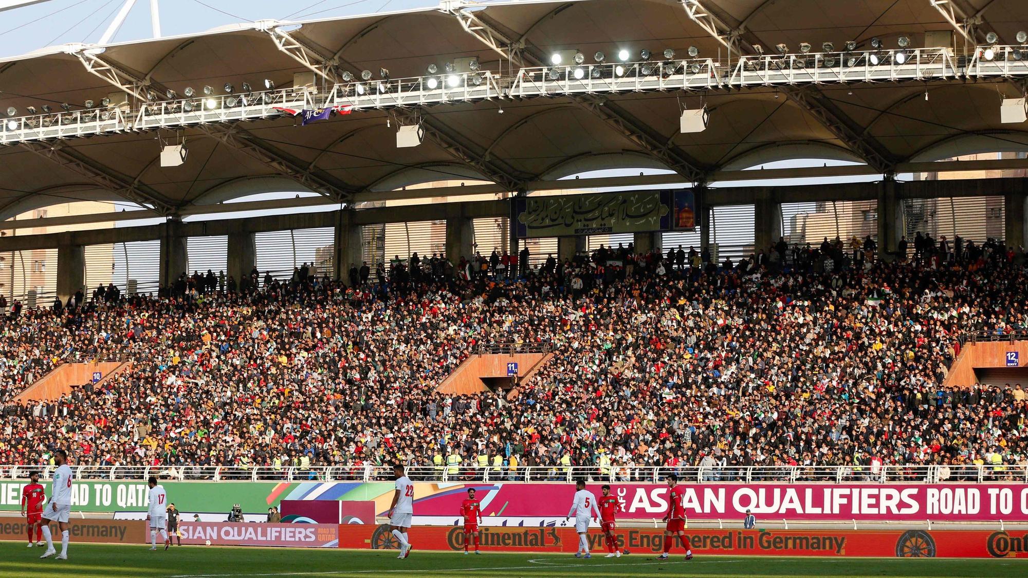 Ein Blick auf die Tribüne beim WM-Quali-Spiel zwischen Iran und Libanon