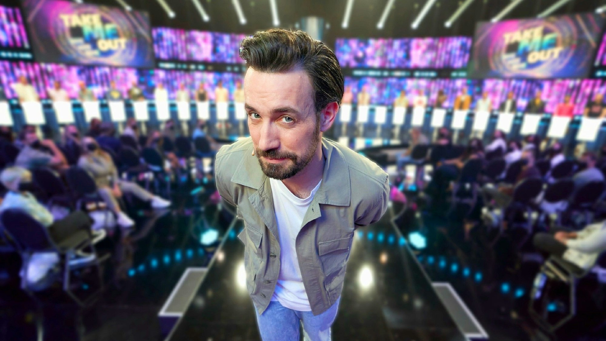 Moderator Jan Köppen in der RTL-Datingshow „Take Me Out“.