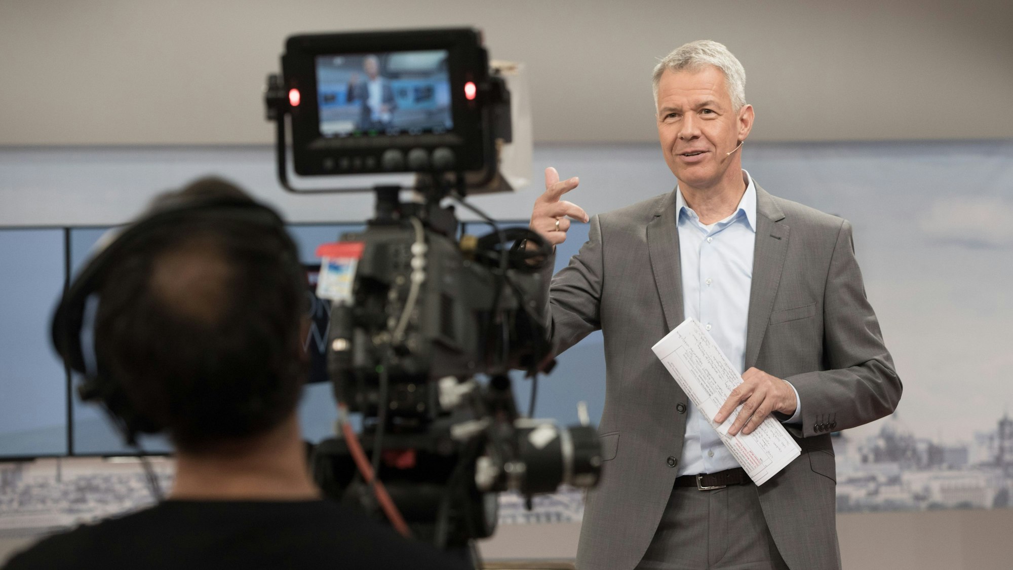 TV-Moderator Peter Kloeppel im September 2017 in Berlin. Der beliebte RTL-Moderator feiert sein 30-jähriges Jubiläum.