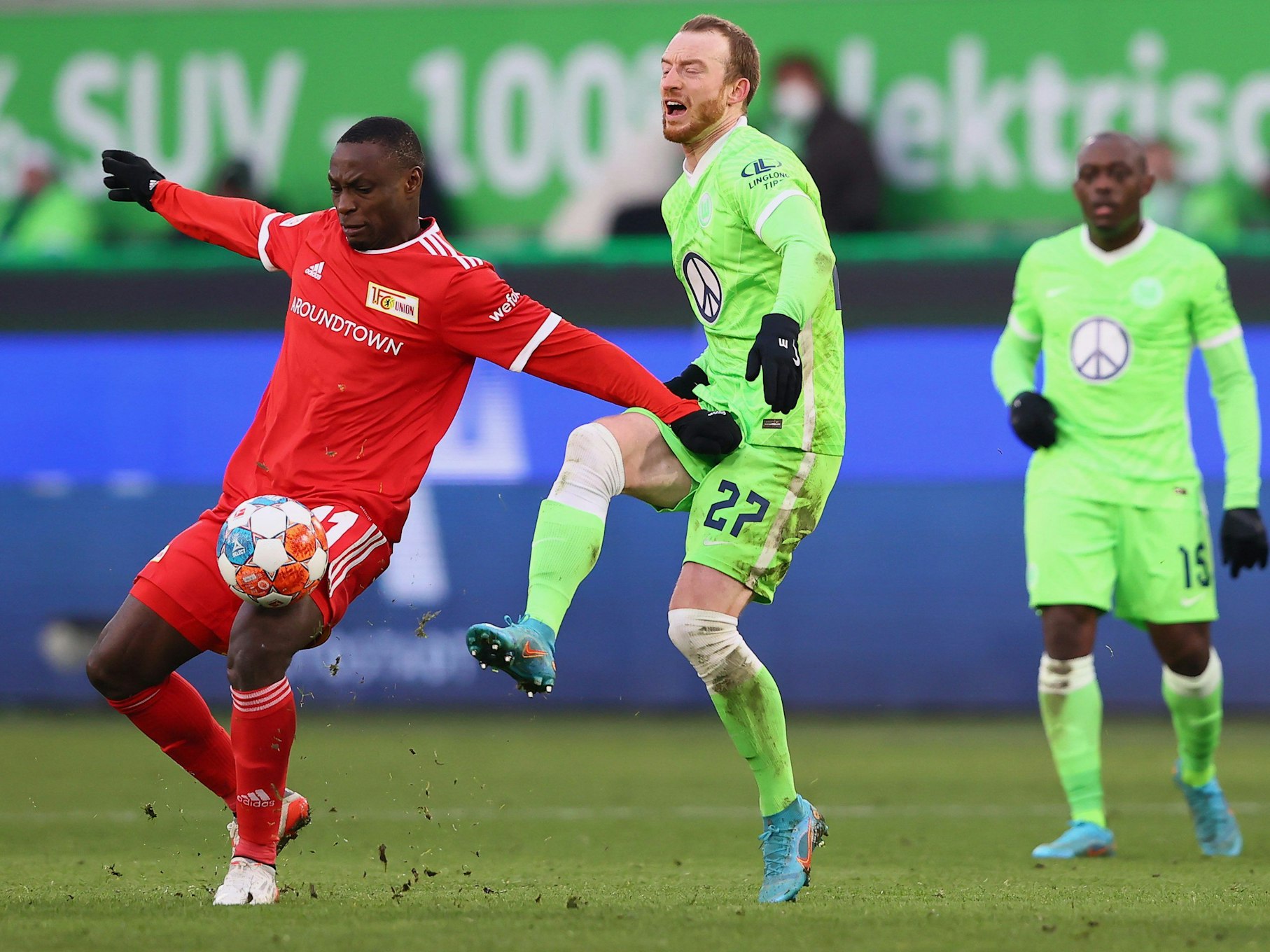 Anthony Ujah spielt für Union Berlin gegen den VfL Wolfsburg.