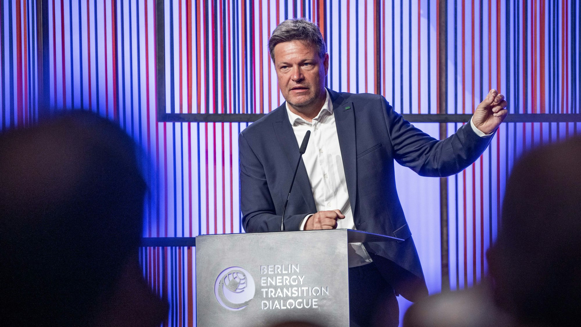 Robert Habeck (Bündnis 90/Die Grünen), Bundesminister für Wirtschaft und Klimaschutz, spricht beim Berlin Energy Transition Dialogue im Auswärtigen Amt.