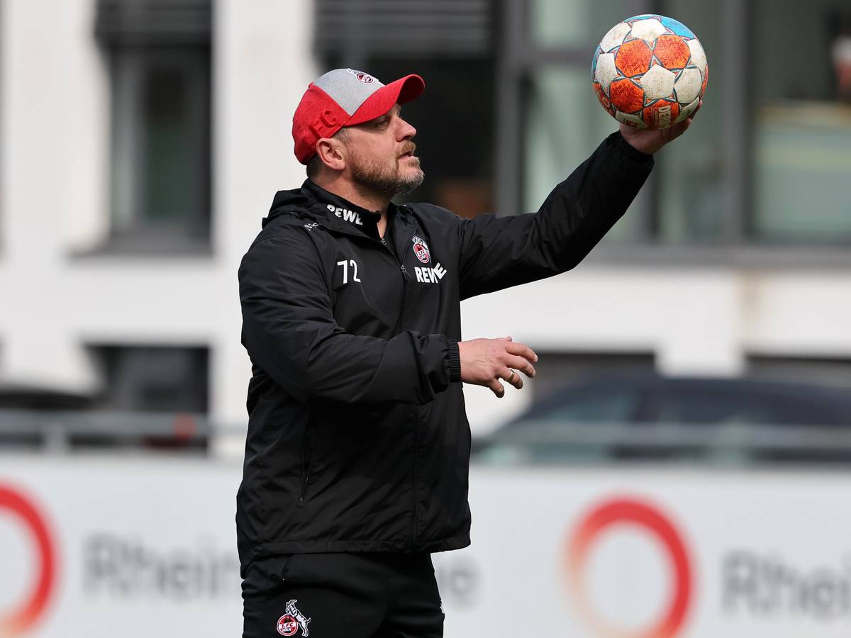 Steffen Baumgart trainiert den 1. FC Köln am 29. März 2022