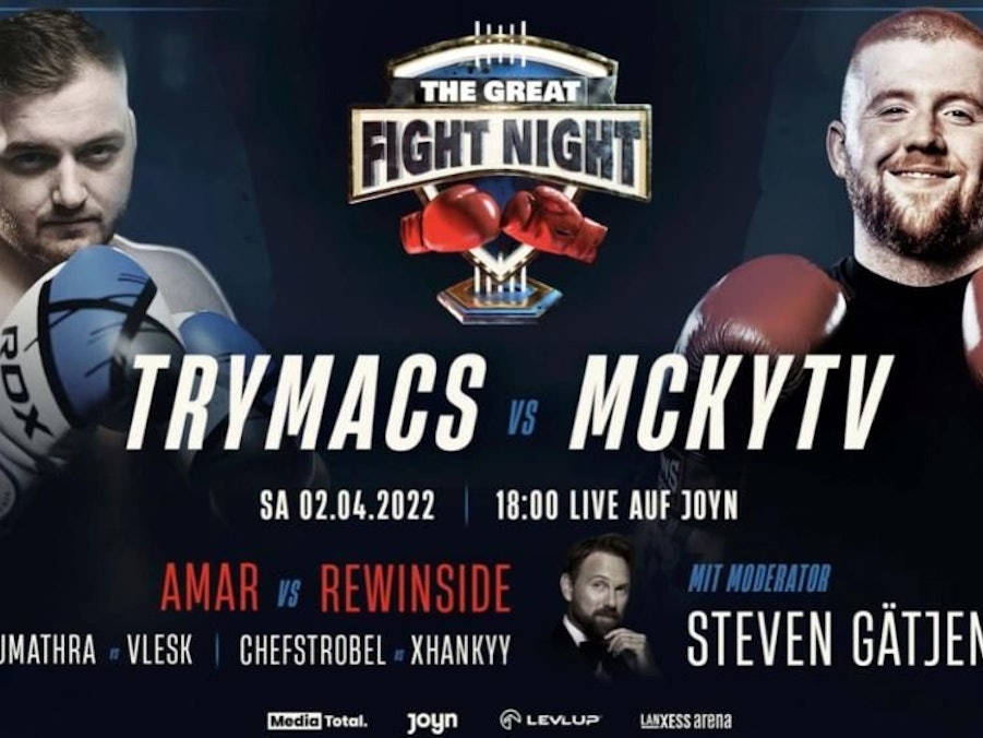 Die Ankündigung des Kampfes in der Lanxess-Arena.