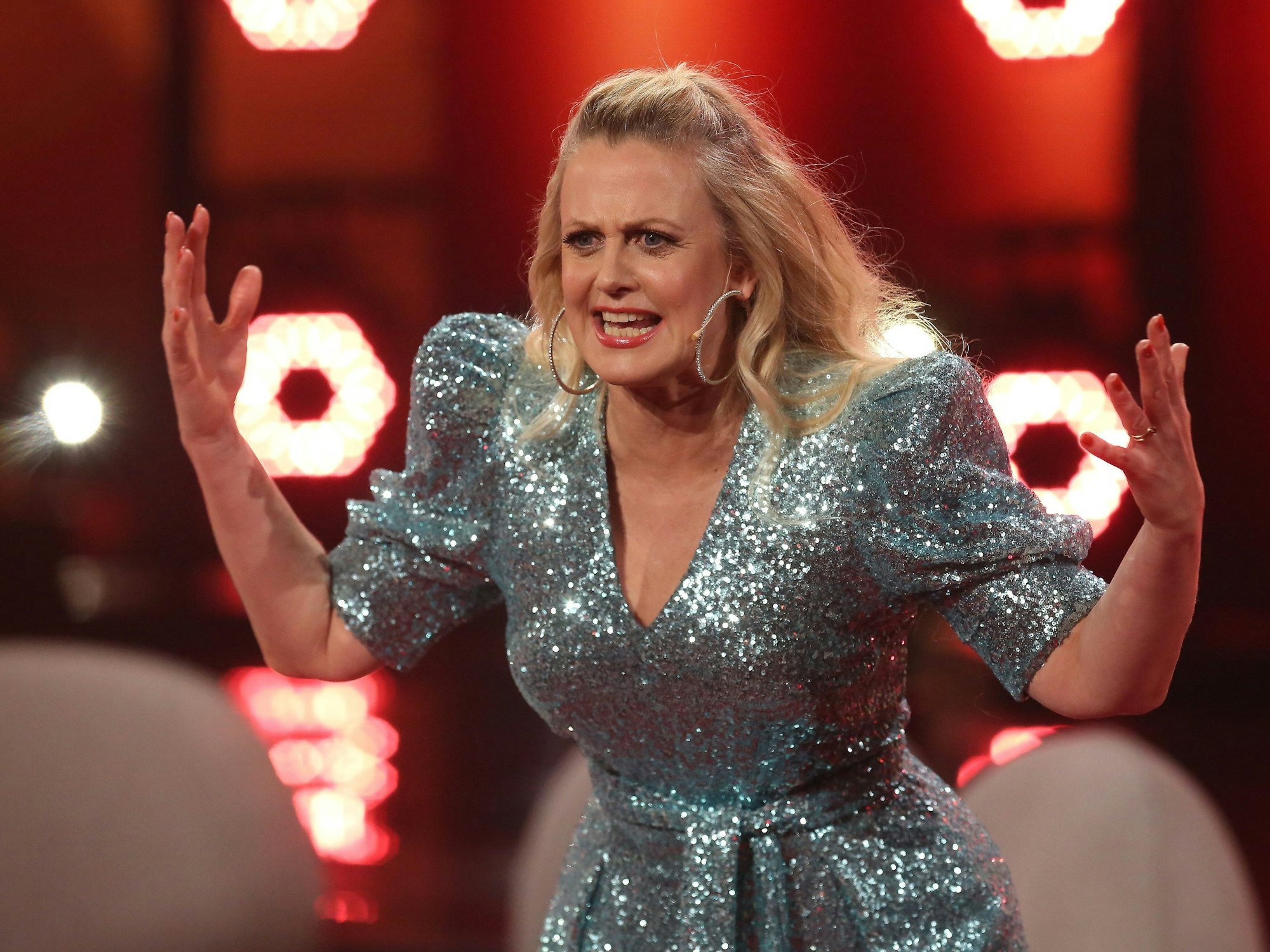 Barbara Schöneberger bei ihrem „Verstehen Sie Spaß?“-Debüt am Samstagabend.