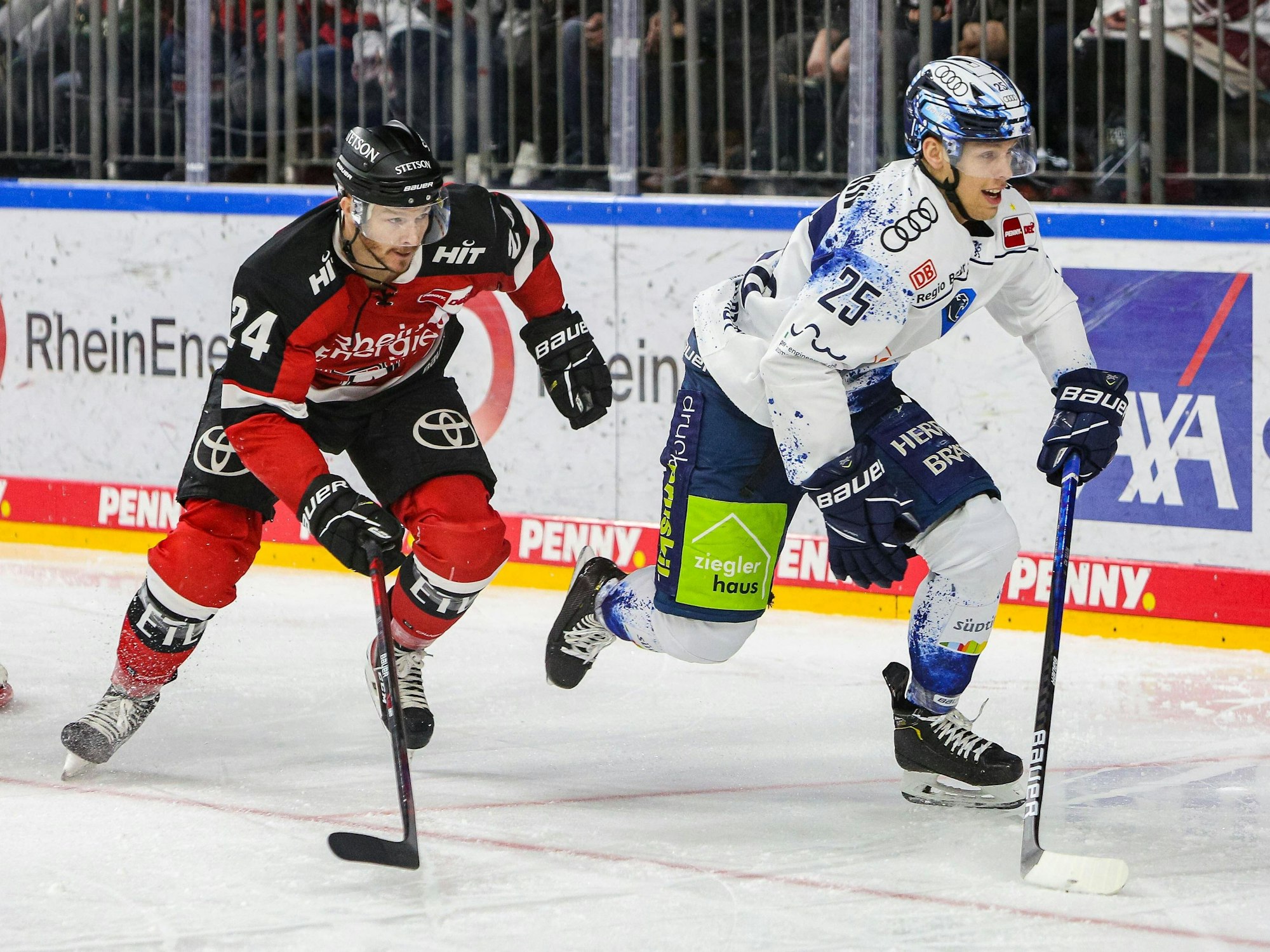 Zach Sill und Leon Hüttl im Laufduell