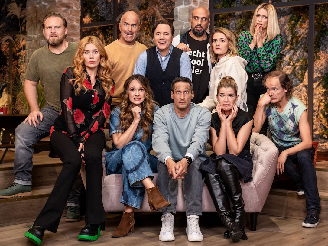 Prime Video stellt Stars der dritten Staffel der Amazon Original Erfolgsshow "LOL: Last One Laughing" vor. Anke Engelke, Michelle Hunziker, Palina Rojinski, Carolin Kebekus, Hazel Brugger, Christoph Maria Herbst, Mirco Nontschew, Abdelkarim, Axel Stein und Olaf Schubert müssen sich diesmal das Lachen verkneifen. (undatierte Aufnahme).