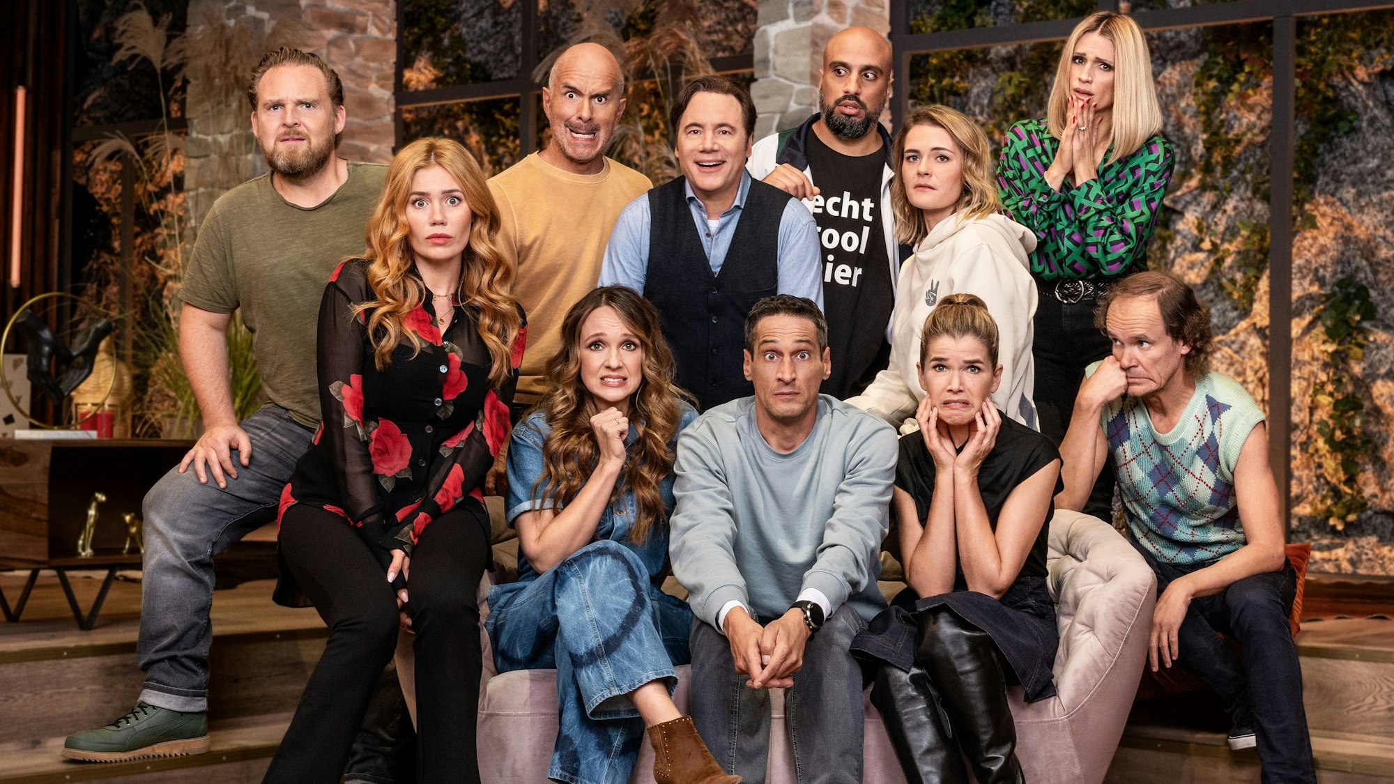 Prime Video stellt Stars der dritten Staffel der Amazon Original Erfolgsshow "LOL: Last One Laughing" vor. Anke Engelke, Michelle Hunziker, Palina Rojinski, Carolin Kebekus, Hazel Brugger, Christoph Maria Herbst, Mirco Nontschew, Abdelkarim, Axel Stein und Olaf Schubert müssen sich diesmal das Lachen verkneifen. (undatierte Aufnahme).