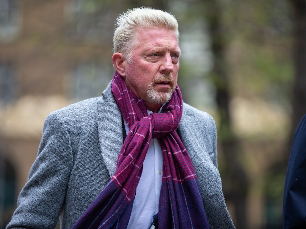 Boris Becker, ehemaliger Tennis-Profi aus Deutschland, trifft am Southwark Crown Court in London ein. Becker steht seit dem 21.03.2022 in London vor Gericht.