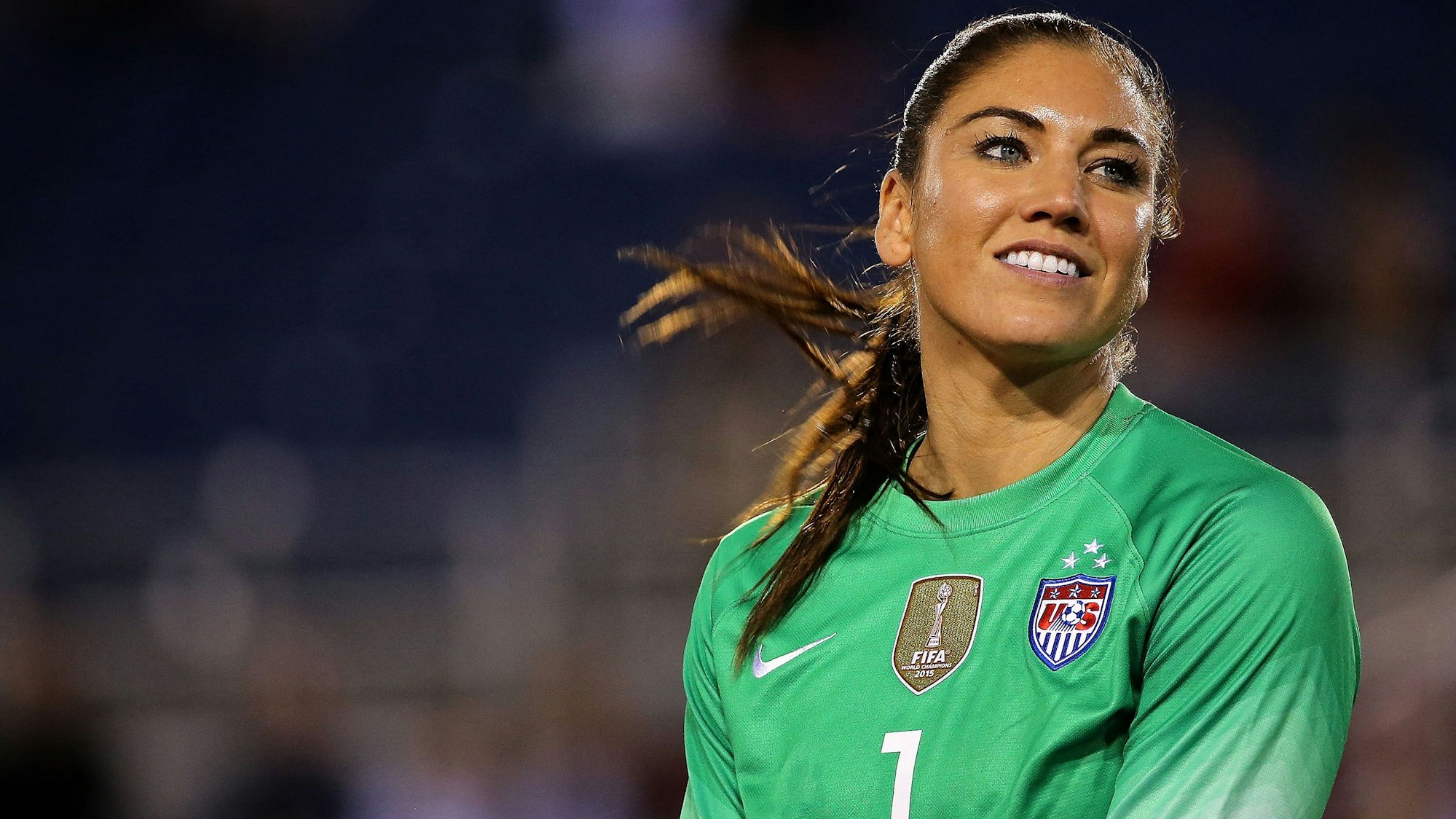 Die ehemalige US-Torhüterin Hope Solo im Länderspiel gegen Deutschland. Nicht zum ersten Mal hat die Ex-Fußballerin Probleme mit der Polizei.
